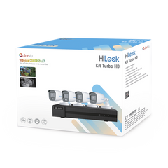 Kit TurboHD 1080p / DVR 4 Canales / 4 Cámaras Bala ColorVu con Micrófono Integrado / Fuente de Poder / Accesorios de Instalación