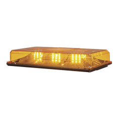 Mini barra de luces, 24 LED, 10 pulgadas, Highlighter LED, Ambar, Domo Ambar, Montaje Permanente, Ideal para Seguridad Privada