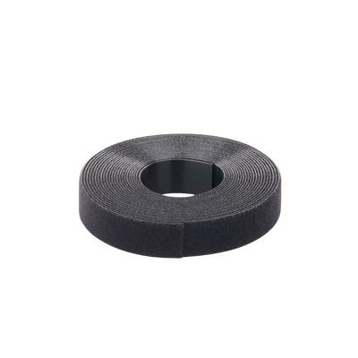 Rollo de Cinta de Contacto, de 15 Pies (4.5m) de Largo, 19.1 mm de Ancho, Color Negro
