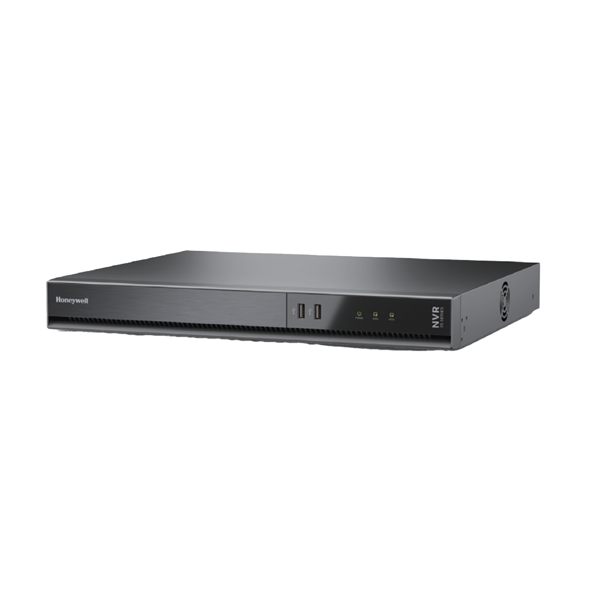 NVR 8 Megapixel (4K) / 16 Canales / 16 Puertos PoE+ / H.265 / 2 Bahías de Disco Duro (No incluidos) / Conexión P2P / ONVIF / NDAA / Soporta IA / Serie 35 / Audio y Alarmas I/O / Honeywell Security