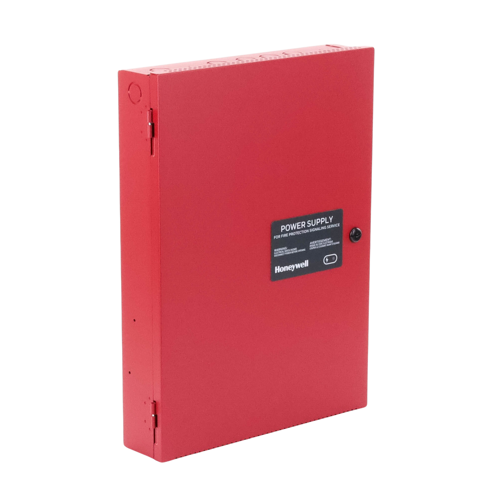 Fuente de Alimentación Remota / 10 Amperes / 3 Entradas / 7 Salidas NAC o Auxiliar de 24 Vcc / Compatible con paneles Notifier, Farenhyt, Silent Knight y Fire-Lite / Gabinete Rojo