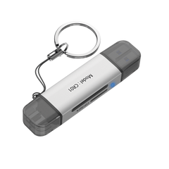 Lector de Tarjetas 2 en 1 / Conector Dual USB-A  y USB-C / Soporta SD y Micro SD