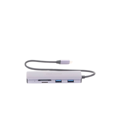Hub (Adaptador) USB - C / 8 en 1 / 1 Salida HDMI (4K) / 1 Salida USB 2.0 / 3 Salidas USB 3.0 / 1 Salida SD (Memoria SD) / 1 Salida TF (Micro SD) / 1 Entrada USB - C (Carga Rapida / 100 Watts)