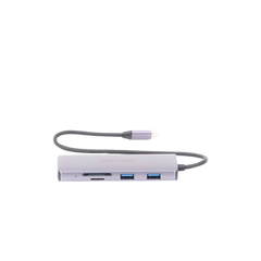 Hub (Adaptador) USB - C / 8 en 1 / 1 Salida HDMI (4K) / 1 Salida USB 2.0 / 3 Salidas USB 3.0 / 1 Salida SD (Memoria SD) / 1 Salida TF (Micro SD) / 1 Entrada USB - C (Carga Rapida / 100 Watts)