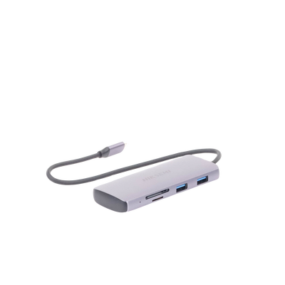 Hub (Adaptador) USB - C / 8 en 1 / 1 Salida HDMI (4K) / 1 Salida USB 2.0 / 3 Salidas USB 3.0 / 1 Salida SD (Memoria SD) / 1 Salida TF (Micro SD) / 1 Entrada USB - C (Carga Rapida / 100 Watts)