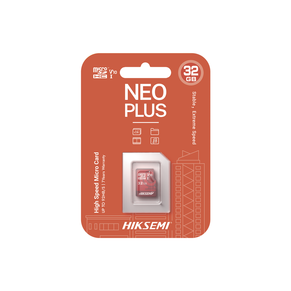 Memoria microSD / Clase 10 de 32 GB / Especializada Para Videovigilancia (Uso 24/7) / Compatibles con cámaras HIKVISION y Otras Marcas / 95 MB/s Lectura / 25 MB/s Escritura