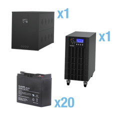 UPS Trifásico de 15 kVA/15 kW, Topología Online Doble Conversión, Voltaje de 208/220 Vca de L-L, Respaldo de 5 Minutos al 100% de Carga, Incluye Módulo y Banco de Baterías