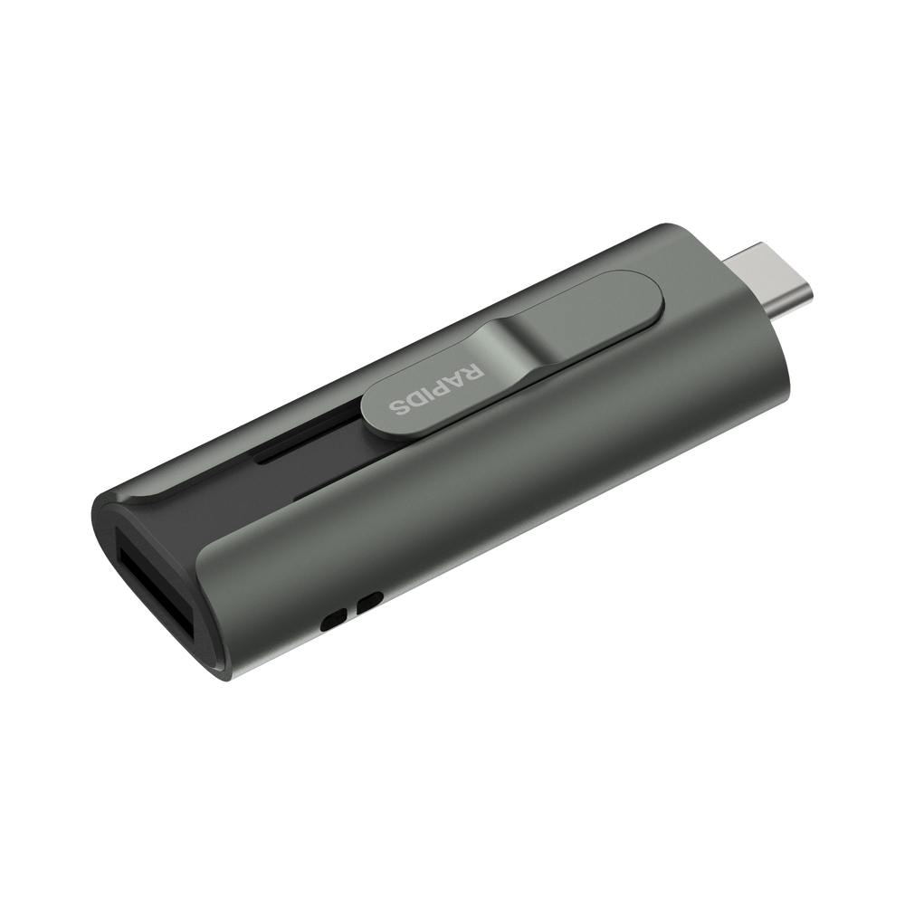 Memoria USB Dual impulsado por SSD Core / 256 GB / USB-C y USB-A / 1000 MB/s de Escritura