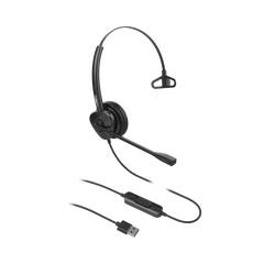 Diadema monoaural con tecnología antishock para teléfonos IP FANVIL con interfaz USB con micrófono de cancelación de ruido, larga durabilidad