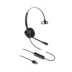 Diadema monoaural con tecnología antishock para teléfonos IP FANVIL con interfaz USB con micrófono de cancelación de ruido, larga durabilidad