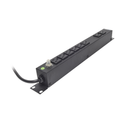 Multicontacto Horizontal (PDU) de 8 Contactos (NEMA 5-15R) Rack 19" 1UR. Voltaje Entrada/Salida: 120Vca/15A