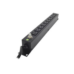 Multicontacto Horizontal (PDU) de 10 Contactos (NEMA 5-15R) Rack 19" 1UR. Voltaje Entrada/Salida: 120Vca/15A