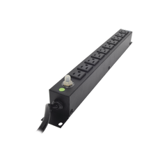 Multicontacto Horizontal (PDU) de 10 Contactos (NEMA 5-15R) Rack 19" 1UR. Voltaje Entrada/Salida: 120Vca/15A
