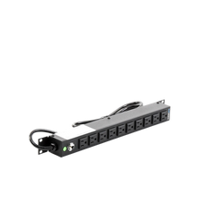 Multicontacto Horizontal (PDU) de 10 Contactos (NEMA 5-15R) Rack 19" 1UR. Voltaje Entrada/Salida: 120Vca/15A