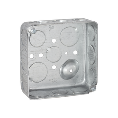 Caja Cuadrada 4 x 4"/ Profundidad 1- 1/2"/ Cuenta con 11 Entradas de 1/2" y 6 de 3/4"..