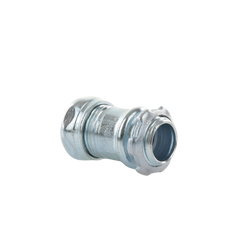 Conector Recto Compresión de Acero Galvanizado para Pared Delgada de 1/2" .