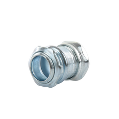 Conector Recto Compresión de Acero Galvanizado para Pared Delgada de 3/4" .