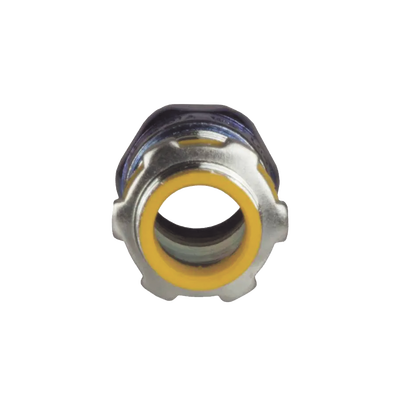 Conector de Compresión Impermeable aislado de Acero Galvanizado para Pared Delgada de 3/4" .
