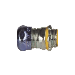 Conector de Compresión Impermeable aislado de Acero Galvanizado para Pared Delgada de 3/4" .
