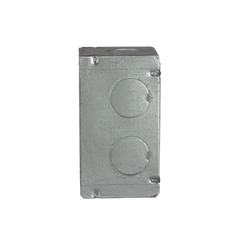 Caja (Chalupa) 4x2"/ Profundidad 2-1/8"/ 8 Entradas de 3/4"/Soldada