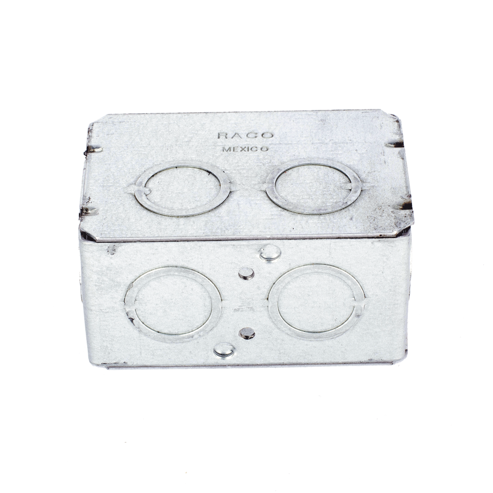 Caja (Chalupa) Multigang de 1 Gang/ Profundidad de 2-1/2 Pulgadas (6.35 cm)/ 8 TKO (1/2 y 3/4).