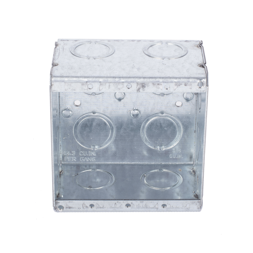 Caja Multigang de 2 Gangs/ Profundidad de 2-1/2 Pulgadas (6.35 cm)/ 12 Entradas de 1/2 - 3/4 Pulgadas (1.27 - 1.91 cm)