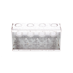 Caja Multigang de 4 Gangs,/ Profundidad de 2-1/2"/ 20 TKO (1/2"- 3/4").