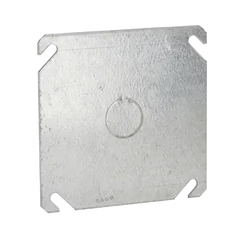 Tapa Cuadrada con Entrada de 1/2 para caja de 4".