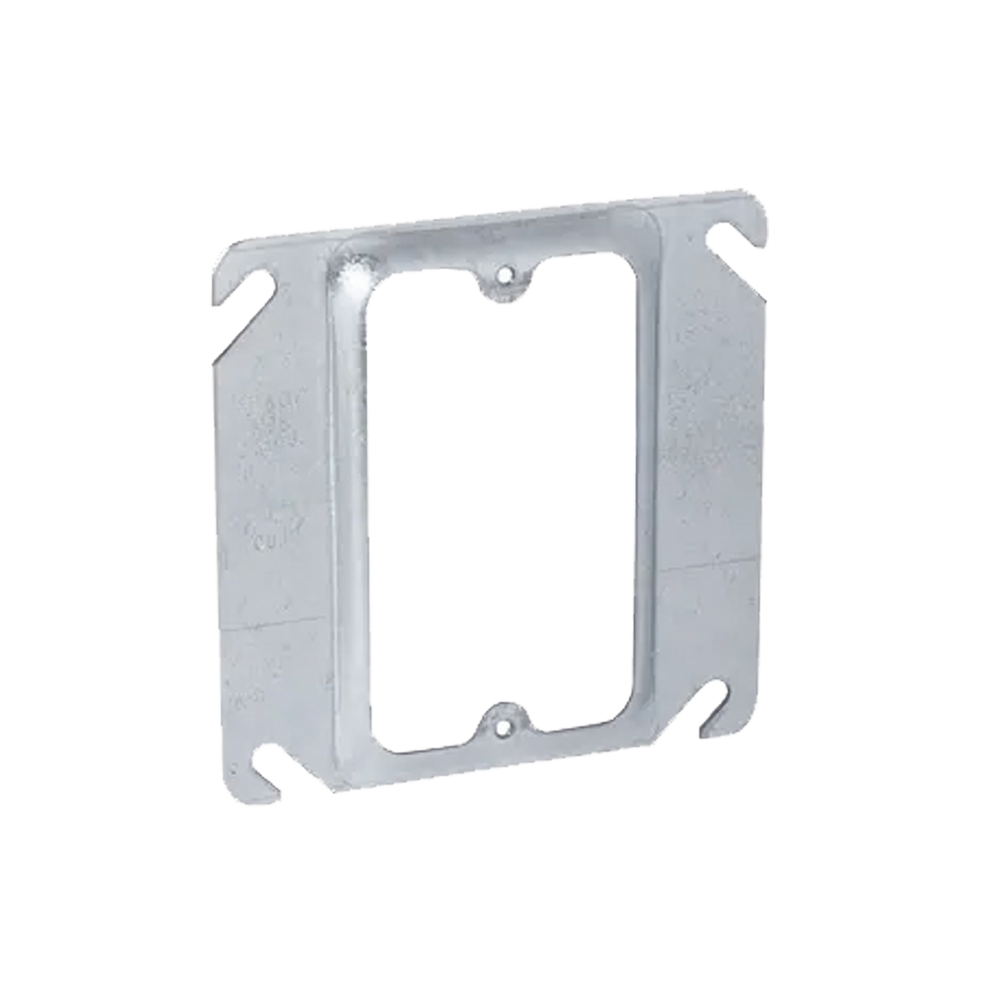 Sobretapa Cuadrada de 4" de Acero Galvanizado con realce de 1/4".