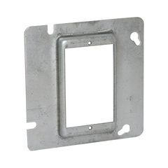 Sobretapa Cuadrada Galvanizada  de 4 11-16", realce de 1/2".