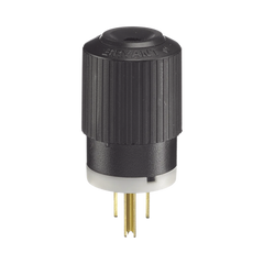 Clavija Negra 15 A 125 V CA 2 Polos 3 Hilos (NEMA 5-15P).