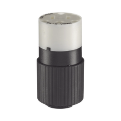 Conector de 15 A 125 V CA/ 2 Polos 3 Hilos/ Grado Industrial/ Color  Blanco y Negro/ NEMA 5-15R.