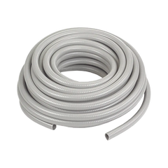 Manguera hermética tipo PolyTuff no metálica gris de 3/4", 100 pies. Uso comercial/industrial.