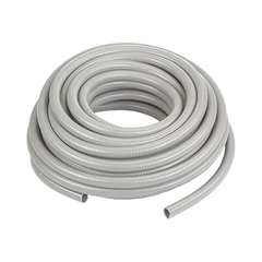 Manguera hermética tipo PolyTuff no metálica gris de 3/4", 100 pies. Uso comercial/industrial.
