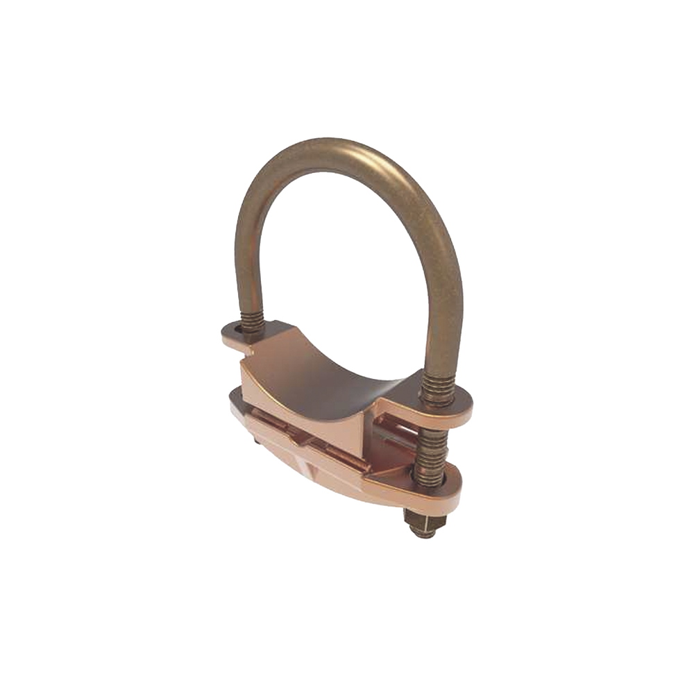 Conector Mecánico para Cable Calibre 4 a 2/0 AWG / Paralelo o 90° Grados a Tubo de 1 1/4" o Varilla  de 1 3/8" - 1 1/2".