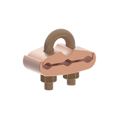 Conector Mecánico para 3 Cables para Calibre 2/0 AWG - 250 KCMIL a Tubería de 3/8"  o  Varilla 5/8" - 3/4".