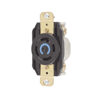 Receptáculo con Bloqueo de Media Vuelta Industrial 20 A 125/250 V CA / 3 Polos 4 Hilos / Nema L14-20R.