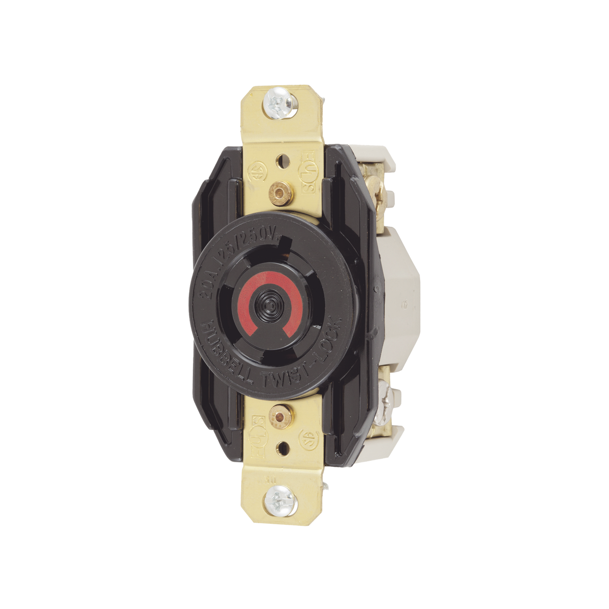 Receptáculo con Bloqueo de Media Vuelta Industrial 20 A 125/250 V CA / 3 Polos 4 Hilos / Nema L14-20R.