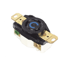 Receptáculo de Media Vuelta Industrial 30 A 250 V CA 2 Polos 3 Hilos (Nema L6-30R) Color Negro.