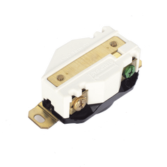 Receptáculo de Media Vuelta Industrial 30 A 250 V CA 2 Polos 3 Hilos (Nema L6-30R) Color Negro.