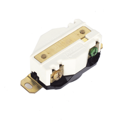 Receptáculo de Media Vuelta Industrial 30 A 250 V CA 2 Polos 3 Hilos (Nema L6-30R) Color Negro.