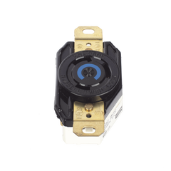 Receptáculo de Media Vuelta Industrial 30 A 250 V CA 2 Polos 3 Hilos (Nema L6-30R) Color Negro.