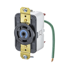 Receptáculo de Media Vuelta Industrial 30 A 120/208 V CA/ Nema L21-30R /Color Negro