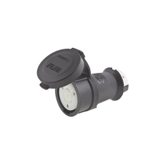 Conector Industrial con Bloqueo de Media Vuelta / 30 A 120/208 V CA / Nema L21-30R / 4 Polos 5 Hilos / Color Blanco y Negro / / Grado Industrial.