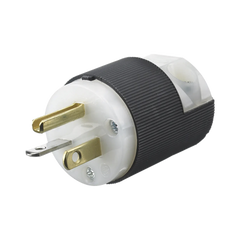 Clavija Entrada Recta/ 20 A 125 V/ 2 Polos 3 Hilos/ Nema 5-20 P/ Grado Industrial- Comercial.