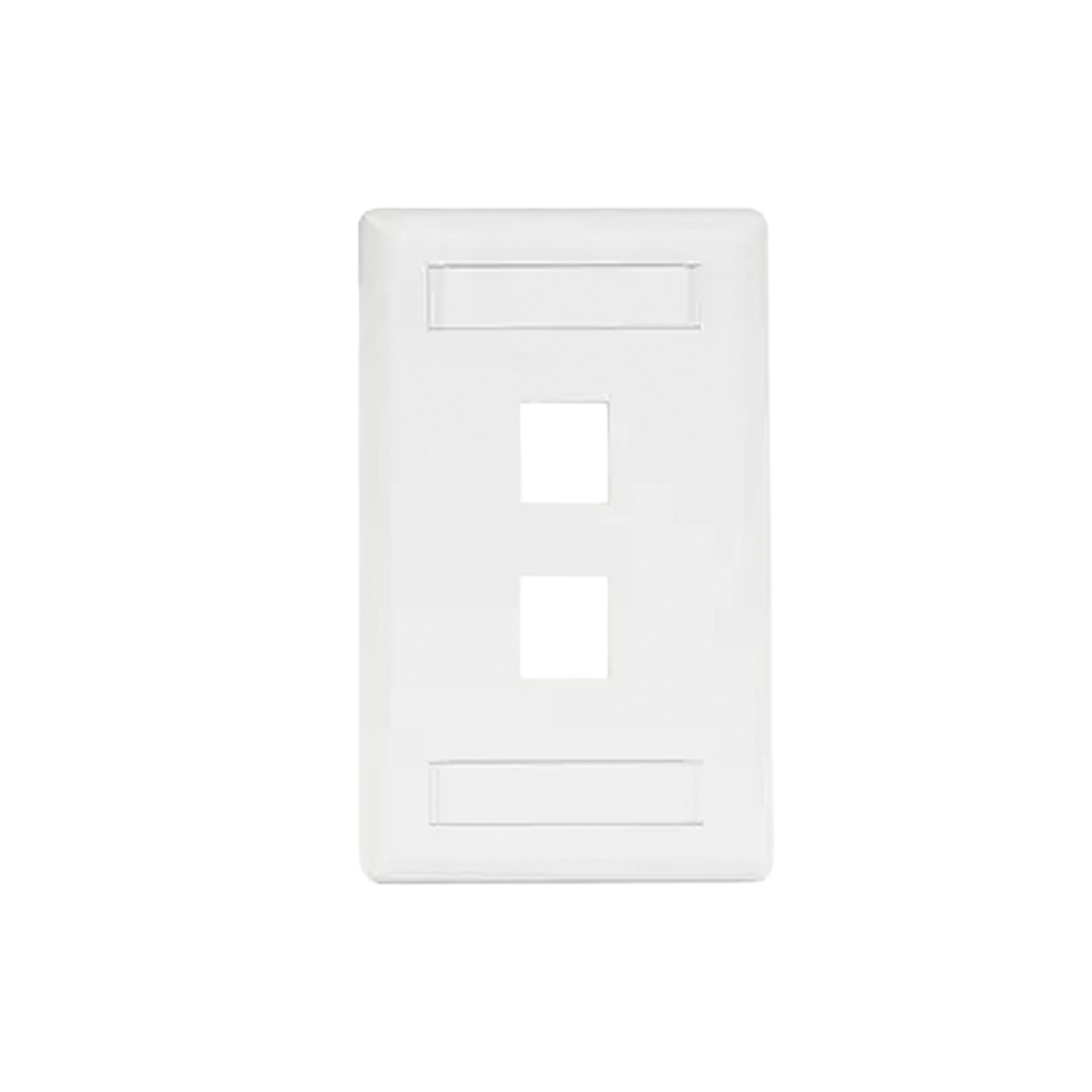 Placa Frontal para 2 Puertos Teléfono/Datos/Multimedia/ Color Blanco