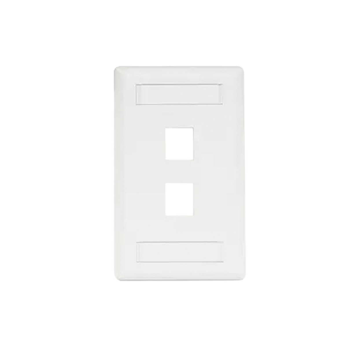 Placa Frontal para 2 Puertos Teléfono/Datos/Multimedia/ Color Blanco
