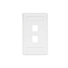 Placa Frontal para 2 Puertos Teléfono/Datos/Multimedia/ Color Blanco