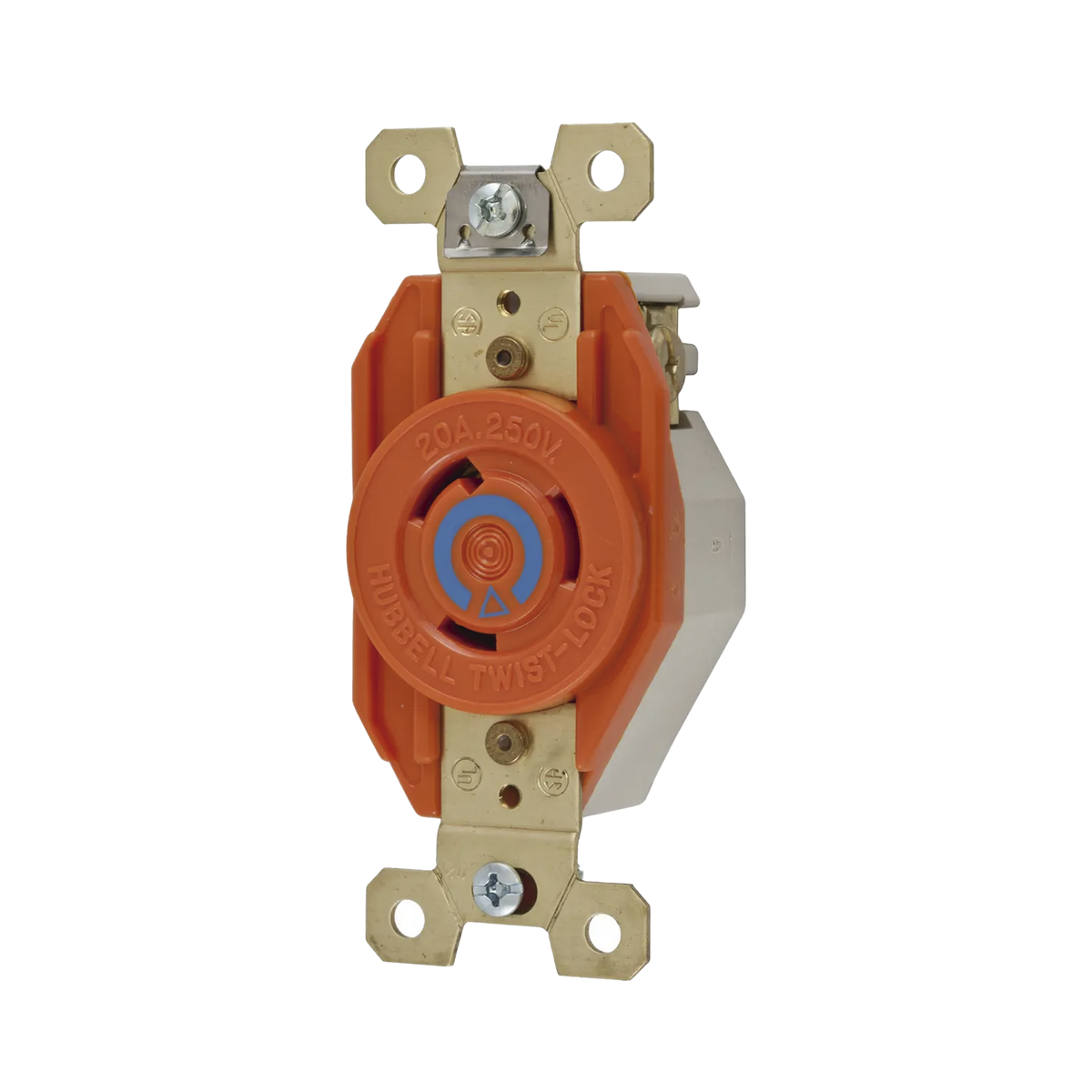 Receptáculo Sencillo de Media Vuelta / 20 A 250 V CA / 2 Polos 3 Hilos / Nema L6-20R