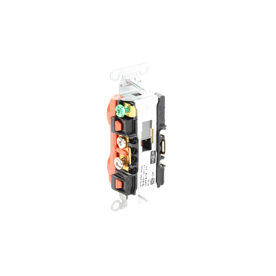 Contacto Dúplex Conexión a Tierra Aislada/ 15A 125V/ 2 polos 3 Hilos/ Nema 5-15R /Grado Comercial/ Color Naranja.